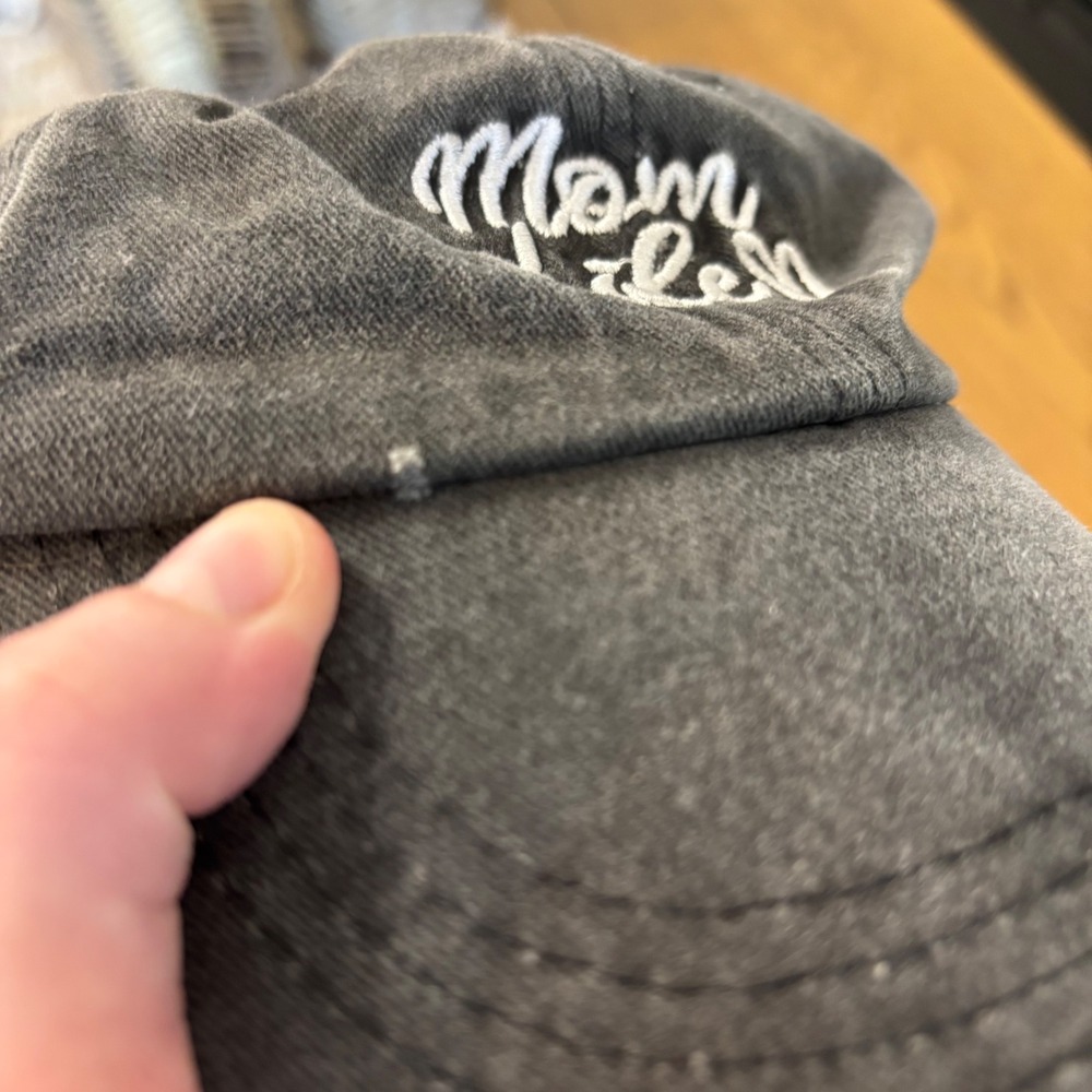 Mom Life Baseball Cap Hat Womens Adjustable Casual charcoal Gray - Picture 3 of 4